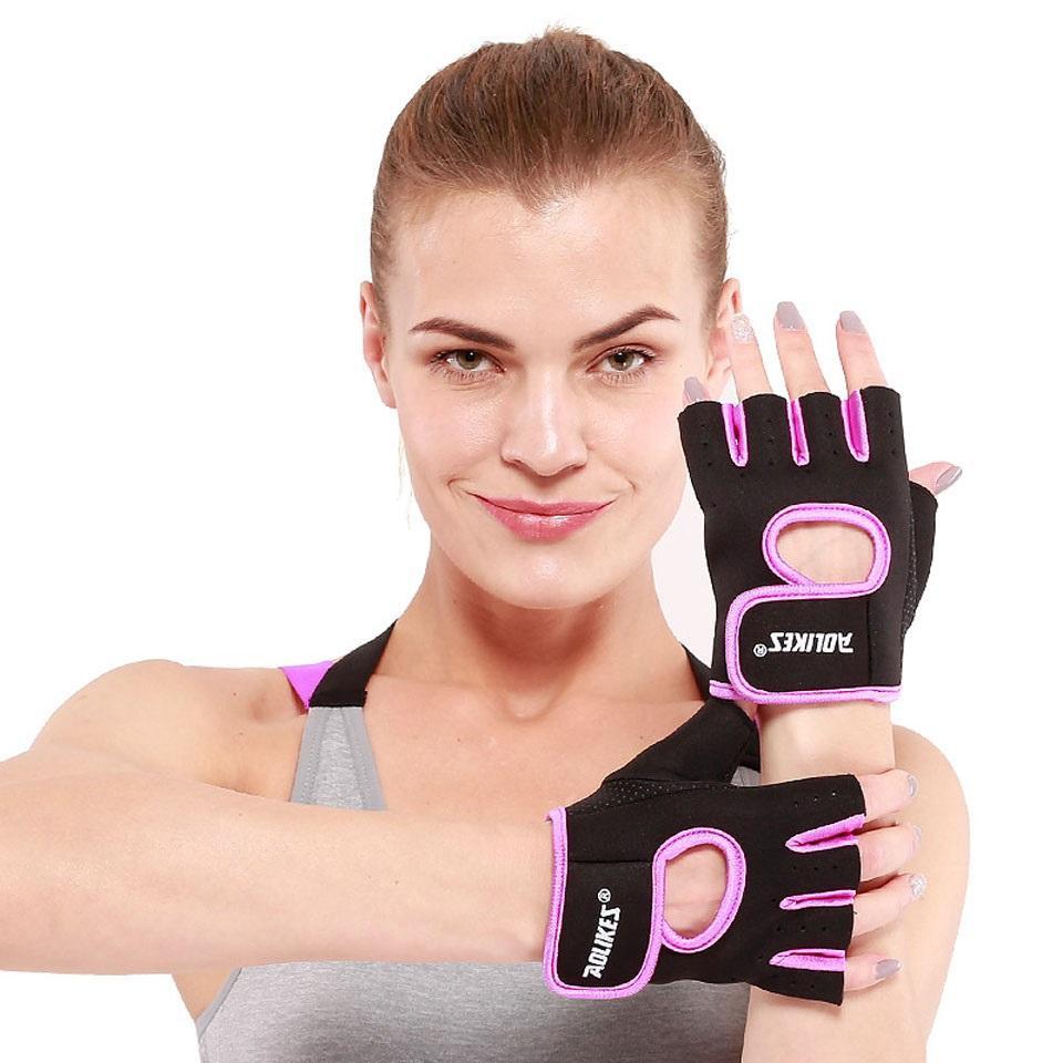 Rutschfeste Halbfinger-Fitnesshandschuhe