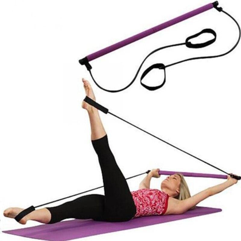 Pilates-Kniebeugen-Widerstandsstange mit Bändern
