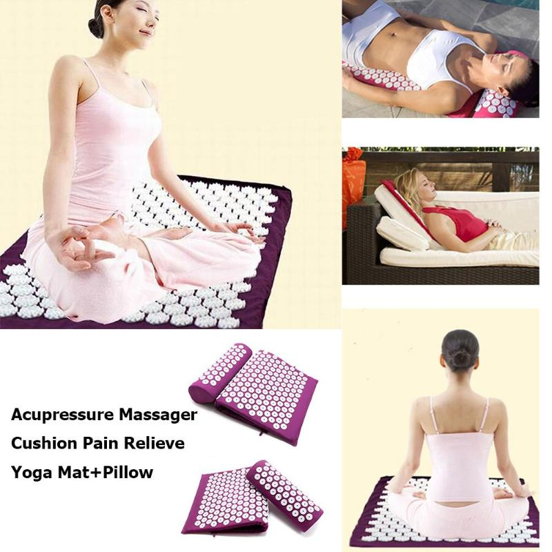 Akupressur-Yogamatte & Massagekissen-Set