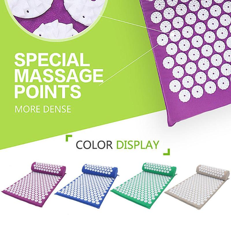 Akupressur-Yogamatte & Massagekissen-Set