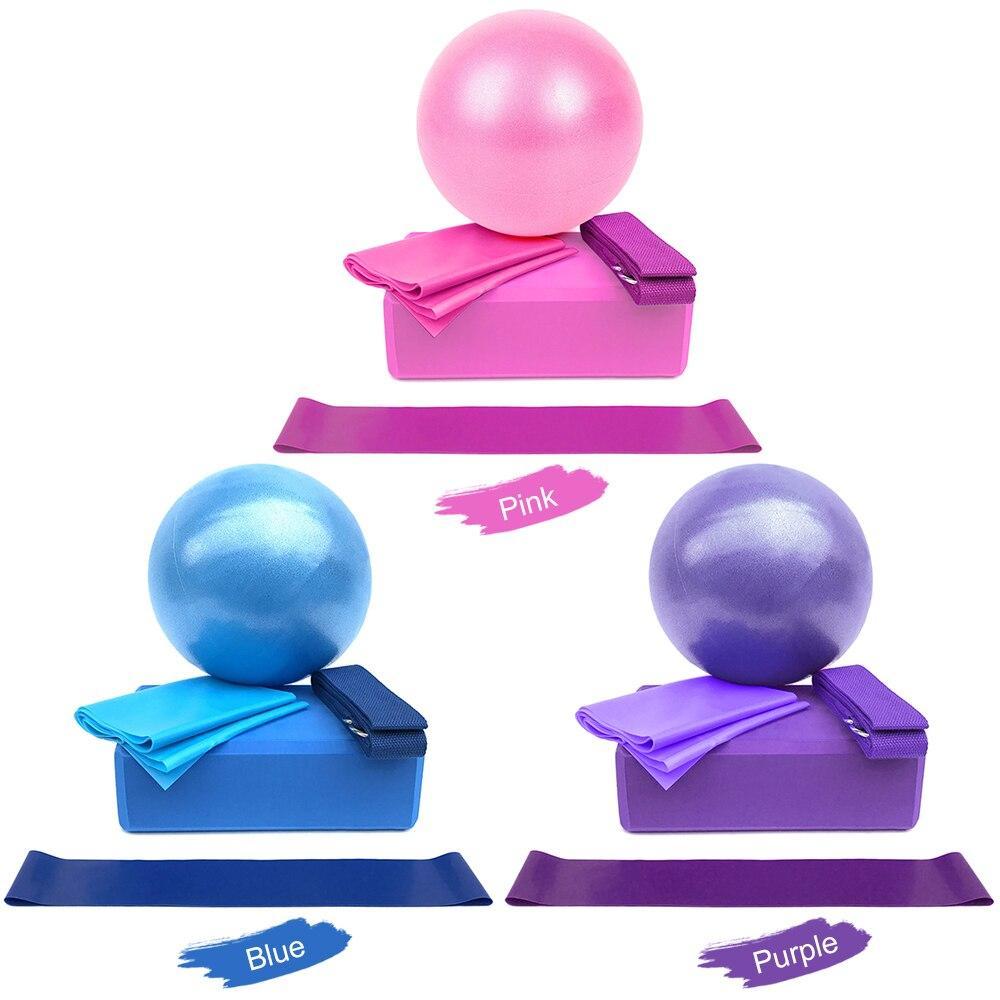 5-teiliges Yogaball- und Blockset