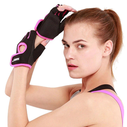 Rutschfeste Halbfinger-Fitnesshandschuhe