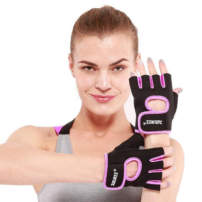 Rutschfeste Halbfinger-Fitnesshandschuhe