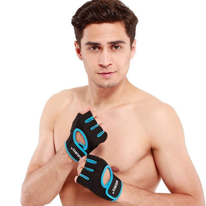 Rutschfeste Halbfinger-Fitnesshandschuhe