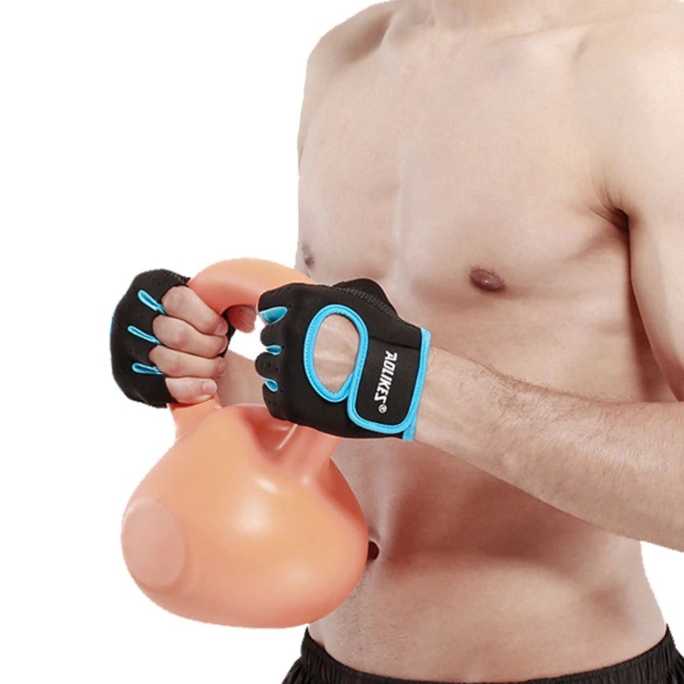 Rutschfeste Halbfinger-Fitnesshandschuhe