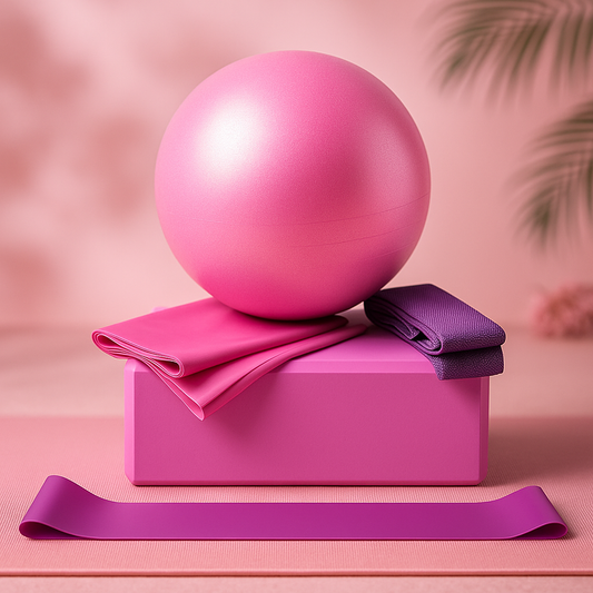 5-teiliges Yogaball- und Blockset