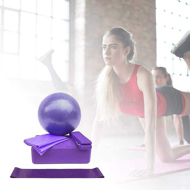 5-teiliges Yogaball- und Blockset