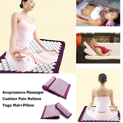 Akupressur-Yogamatte &amp; Massagekissen-Set